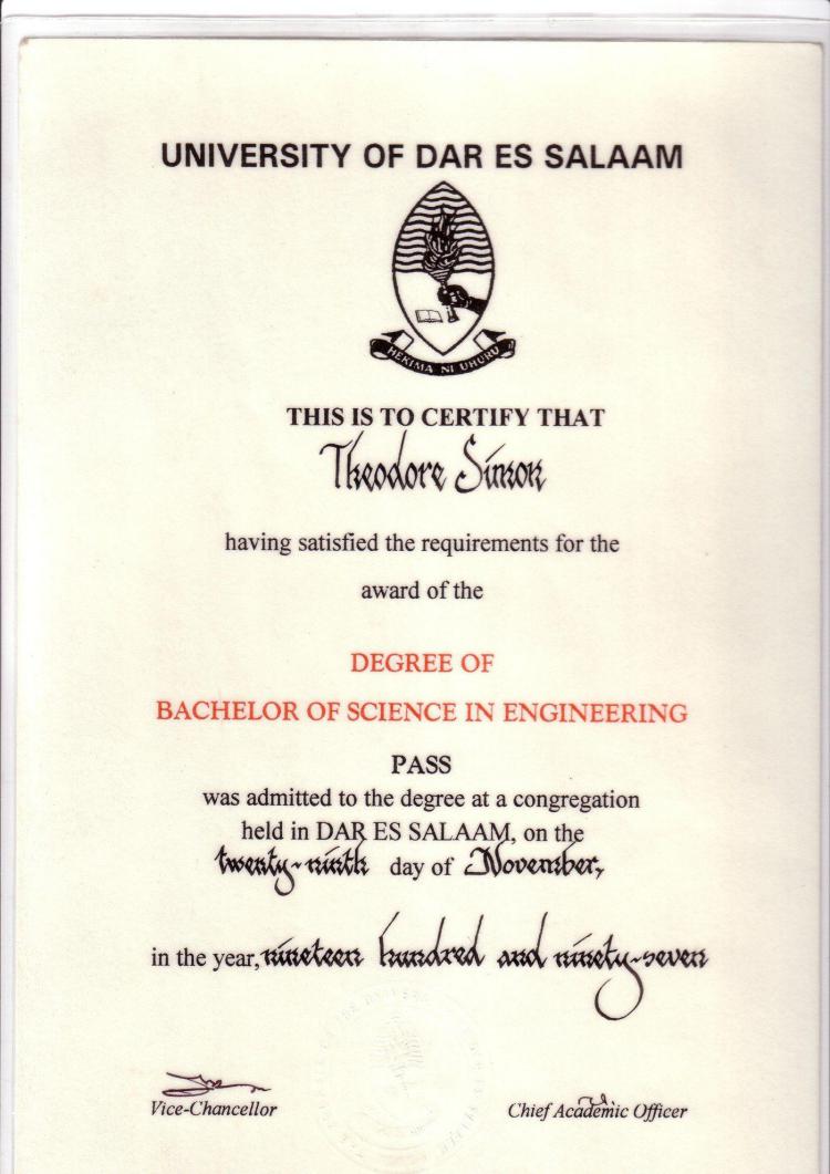 Buy Transcript Certificate From the University of Dar es Salaam