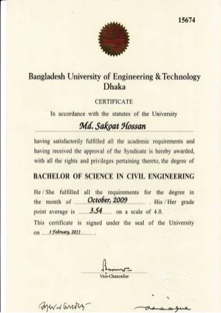 Buy Transcript Certificate Bangladesh University of Engineering and Technology