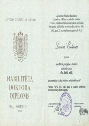 Buy Transcript Certificate from The Latvijas Makslas akademija