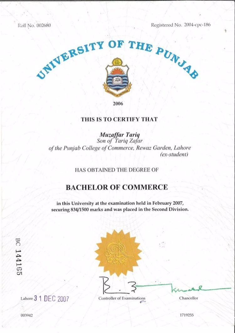 Buy Diplom Degree from the University of the Punjab
