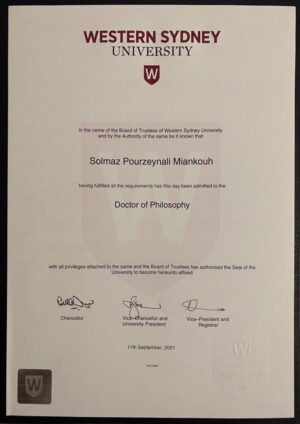 Buy Transcript Certificate from Western Sydney University
